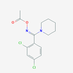 1-({[(Z)-(2,4-dichlorophenyl)(piperidin-1-yl)methylidene]amino}oxy)ethanone