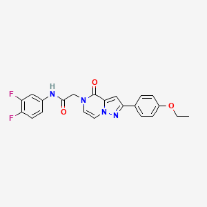 molecular formula C22H18F2N4O3 B11263076 N-(3,4-difluorophenyl)-2-(2-(4-ethoxyphenyl)-4-oxopyrazolo[1,5-a]pyrazin-5(4H)-yl)acetamide 