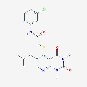 N-(3-chlorophenyl)-2-((6-isobutyl-1,3-dimethyl-2,4-dioxo-1,2,3,4-tetrahydropyrido[2,3-d]pyrimidin-5-yl)thio)acetamide