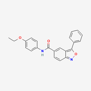 molecular formula C22H18N2O3 B11263103 N-(4-ethoxyphenyl)-3-phenyl-2,1-benzoxazole-5-carboxamide 