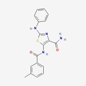 5-{[(3-Methylphenyl)carbonyl]amino}-2-(phenylamino)-1,3-thiazole-4-carboxamide