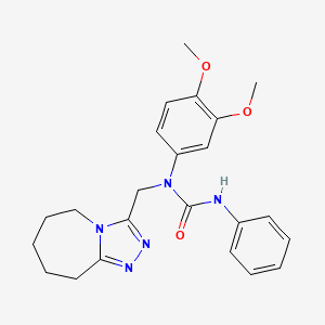 1-(3,4-dimethoxyphenyl)-3-phenyl-1-(6,7,8,9-tetrahydro-5H-[1,2,4]triazolo[4,3-a]azepin-3-ylmethyl)urea