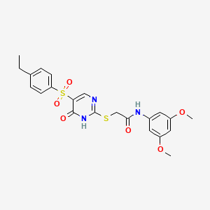 N-(3,5-dimethoxyphenyl)-2-({5-[(4-ethylphenyl)sulfonyl]-6-oxo-1,6-dihydropyrimidin-2-yl}sulfanyl)acetamide