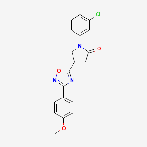 1-(3-Chlorophenyl)-4-[3-(4-methoxyphenyl)-1,2,4-oxadiazol-5-YL]pyrrolidin-2-one