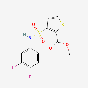 molecular formula C12H9F2NO4S2 B11263230 Methyl 3-[(3,4-difluorophenyl)sulfamoyl]thiophene-2-carboxylate 