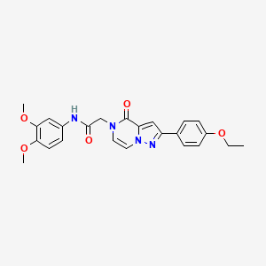 molecular formula C24H24N4O5 B11263239 N-(3,4-dimethoxyphenyl)-2-[2-(4-ethoxyphenyl)-4-oxopyrazolo[1,5-a]pyrazin-5(4H)-yl]acetamide 