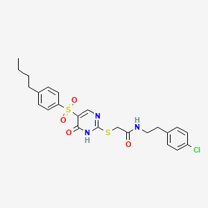 2-((5-((4-butylphenyl)sulfonyl)-6-oxo-1,6-dihydropyrimidin-2-yl)thio)-N-(4-chlorophenethyl)acetamide