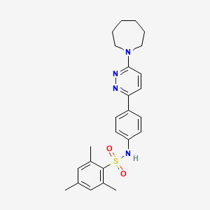 N-(4-(6-(azepan-1-yl)pyridazin-3-yl)phenyl)-2,4,6-trimethylbenzenesulfonamide