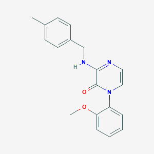 molecular formula C19H19N3O2 B11263278 1-(2-methoxyphenyl)-3-((4-methylbenzyl)amino)pyrazin-2(1H)-one 