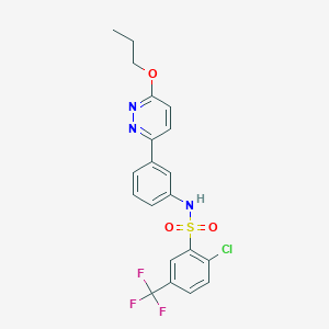 2-chloro-N-(3-(6-propoxypyridazin-3-yl)phenyl)-5-(trifluoromethyl)benzenesulfonamide