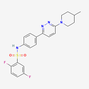 2,5-difluoro-N-(4-(6-(4-methylpiperidin-1-yl)pyridazin-3-yl)phenyl)benzenesulfonamide