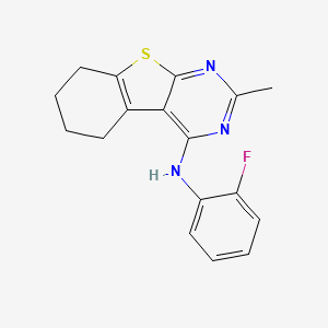 N-(2-fluorophenyl)-2-methyl-5,6,7,8-tetrahydro[1]benzothieno[2,3-d]pyrimidin-4-amine