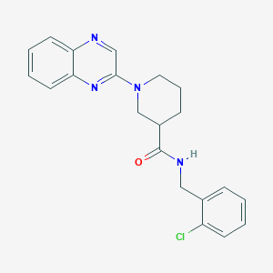 molecular formula C21H21ClN4O B11263315 N-(2-chlorobenzyl)-1-(quinoxalin-2-yl)piperidine-3-carboxamide 