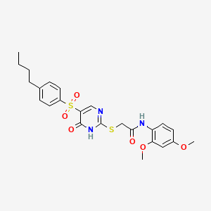 2-((5-((4-butylphenyl)sulfonyl)-6-oxo-1,6-dihydropyrimidin-2-yl)thio)-N-(2,4-dimethoxyphenyl)acetamide