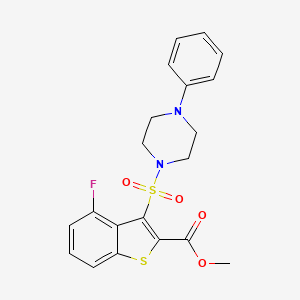 Methyl 4-fluoro-3-[(4-phenylpiperazin-1-yl)sulfonyl]-1-benzothiophene-2-carboxylate