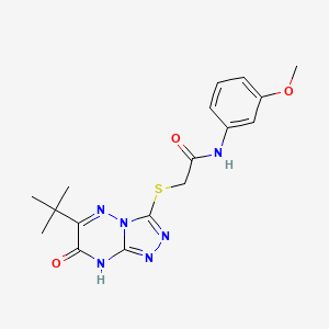 2-[(6-tert-butyl-7-oxo-7,8-dihydro[1,2,4]triazolo[4,3-b][1,2,4]triazin-3-yl)sulfanyl]-N-(3-methoxyphenyl)acetamide