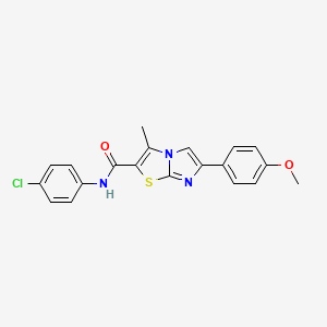 N-(4-chlorophenyl)-6-(4-methoxyphenyl)-3-methylimidazo[2,1-b][1,3]thiazole-2-carboxamide