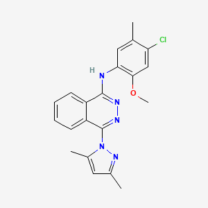 N-(4-chloro-2-methoxy-5-methylphenyl)-4-(3,5-dimethyl-1H-pyrazol-1-yl)phthalazin-1-amine