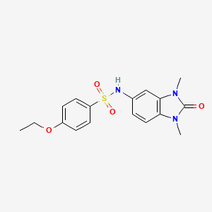 molecular formula C17H19N3O4S B11263399 N-(1,3-dimethyl-2-oxo-2,3-dihydro-1H-benzimidazol-5-yl)-4-ethoxybenzenesulfonamide 