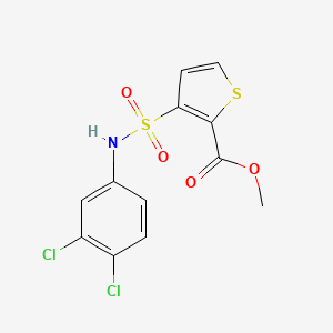 molecular formula C12H9Cl2NO4S2 B11263402 Methyl 3-[(3,4-dichlorophenyl)sulfamoyl]thiophene-2-carboxylate 