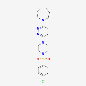 1-{6-[4-(4-Chlorobenzenesulfonyl)piperazin-1-YL]pyridazin-3-YL}azepane