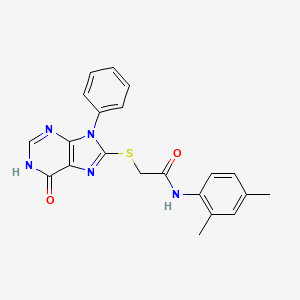 N-(2,4-dimethylphenyl)-2-[(6-oxo-9-phenyl-6,9-dihydro-1H-purin-8-yl)sulfanyl]acetamide