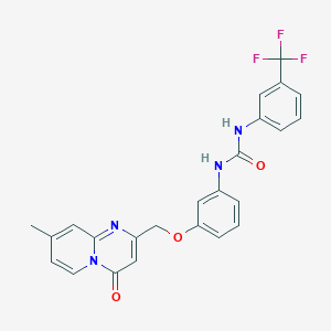 molecular formula C24H19F3N4O3 B11263457 1-[3-({8-Methyl-4-oxo-4H-pyrido[1,2-A]pyrimidin-2-YL}methoxy)phenyl]-3-[3-(trifluoromethyl)phenyl]urea 