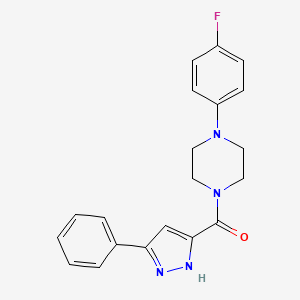 1-(4-Fluorophenyl)-4-(3-phenyl-1H-pyrazole-5-carbonyl)piperazine