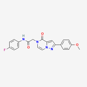 N-(4-fluorophenyl)-2-[2-(4-methoxyphenyl)-4-oxopyrazolo[1,5-a]pyrazin-5-yl]acetamide