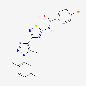 4-bromo-N-{3-[1-(2,5-dimethylphenyl)-5-methyl-1H-1,2,3-triazol-4-yl]-1,2,4-thiadiazol-5-yl}benzamide