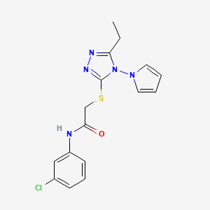 N-(3-chlorophenyl)-2-{[5-ethyl-4-(1H-pyrrol-1-yl)-4H-1,2,4-triazol-3-yl]sulfanyl}acetamide