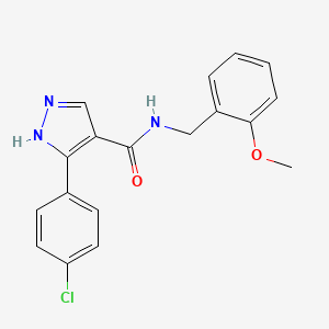 5-(4-chlorophenyl)-N-(2-methoxybenzyl)-1H-pyrazole-4-carboxamide