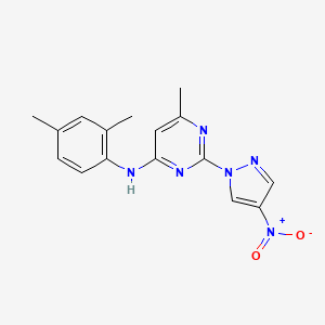 N-(2,4-dimethylphenyl)-6-methyl-2-(4-nitro-1H-pyrazol-1-yl)pyrimidin-4-amine