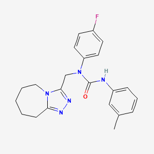 1-(4-fluorophenyl)-3-(3-methylphenyl)-1-(6,7,8,9-tetrahydro-5H-[1,2,4]triazolo[4,3-a]azepin-3-ylmethyl)urea