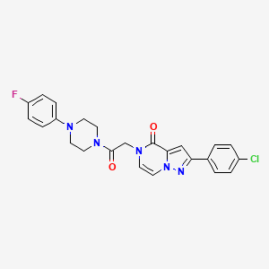 2-(4-chlorophenyl)-5-{2-[4-(4-fluorophenyl)piperazin-1-yl]-2-oxoethyl}pyrazolo[1,5-a]pyrazin-4(5H)-one