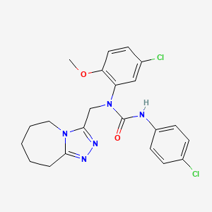 1-(5-chloro-2-methoxyphenyl)-3-(4-chlorophenyl)-1-(6,7,8,9-tetrahydro-5H-[1,2,4]triazolo[4,3-a]azepin-3-ylmethyl)urea