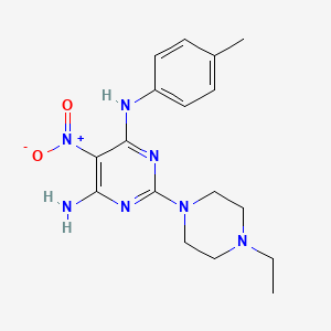 2-(4-Ethyl-piperazin-1-yl)-5-nitro-N-p-tolyl-pyrimidine-4,6-diamine