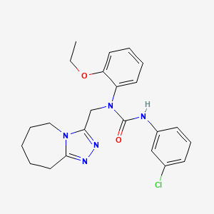 3-(3-chlorophenyl)-1-(2-ethoxyphenyl)-1-(6,7,8,9-tetrahydro-5H-[1,2,4]triazolo[4,3-a]azepin-3-ylmethyl)urea