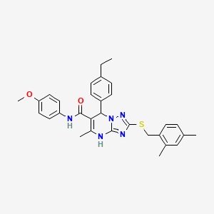 2-[(2,4-dimethylbenzyl)sulfanyl]-7-(4-ethylphenyl)-N-(4-methoxyphenyl)-5-methyl-4,7-dihydro[1,2,4]triazolo[1,5-a]pyrimidine-6-carboxamide