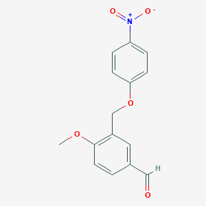 B112637 4-Methoxy-3-[(4-nitrophenoxy)methyl]benzaldehyde CAS No. 438530-72-4