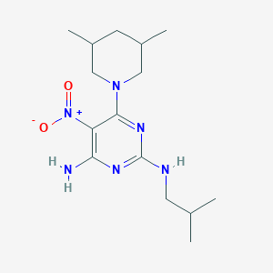 6-(3,5-dimethylpiperidin-1-yl)-N~2~-(2-methylpropyl)-5-nitropyrimidine-2,4-diamine