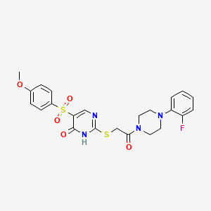 2-({2-[4-(2-fluorophenyl)piperazin-1-yl]-2-oxoethyl}sulfanyl)-5-[(4-methoxyphenyl)sulfonyl]pyrimidin-4(3H)-one