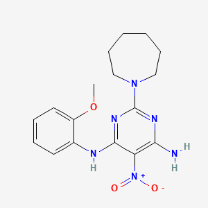 2-(azepan-1-yl)-N-(2-methoxyphenyl)-5-nitropyrimidine-4,6-diamine