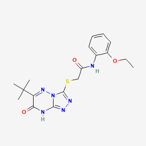 2-[(6-tert-butyl-7-hydroxy[1,2,4]triazolo[4,3-b][1,2,4]triazin-3-yl)sulfanyl]-N-(2-ethoxyphenyl)acetamide