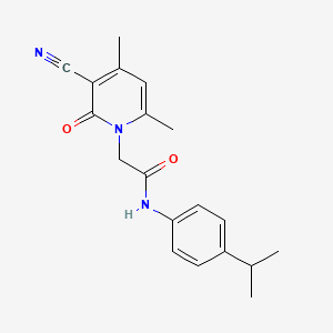 2-(3-cyano-4,6-dimethyl-2-oxopyridin-1(2H)-yl)-N-(4-isopropylphenyl)acetamide