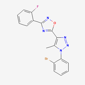 5-[1-(2-Bromophenyl)-5-methyl-1H-1,2,3-triazole-4-yl]-3-(2-fluorophenyl)-1,2,4-oxadiazole