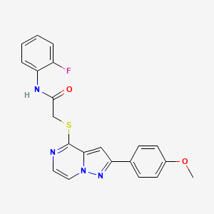 N-(2-fluorophenyl)-2-{[2-(4-methoxyphenyl)pyrazolo[1,5-a]pyrazin-4-yl]sulfanyl}acetamide