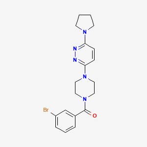 molecular formula C19H22BrN5O B11263847 3-[4-(3-Bromobenzoyl)piperazin-1-YL]-6-(pyrrolidin-1-YL)pyridazine 