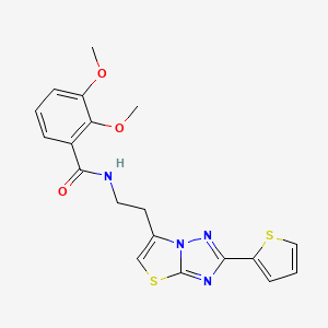 molecular formula C19H18N4O3S2 B11263850 2,3-dimethoxy-N-(2-(2-(thiophen-2-yl)thiazolo[3,2-b][1,2,4]triazol-6-yl)ethyl)benzamide 