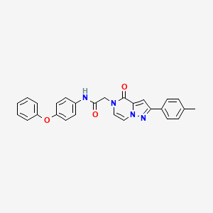 molecular formula C27H22N4O3 B11263855 2-[2-(4-methylphenyl)-4-oxopyrazolo[1,5-a]pyrazin-5(4H)-yl]-N-(4-phenoxyphenyl)acetamide 